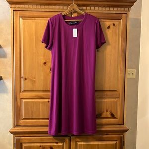NEW! T-shirt Dress, Magenta, size L